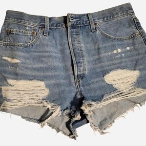 Levis Distressed Denim Women Shorts